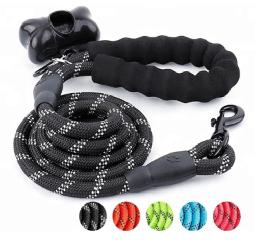 5 FT Leash With Comfortable Padded Handle and Reflective Threads - Image 7