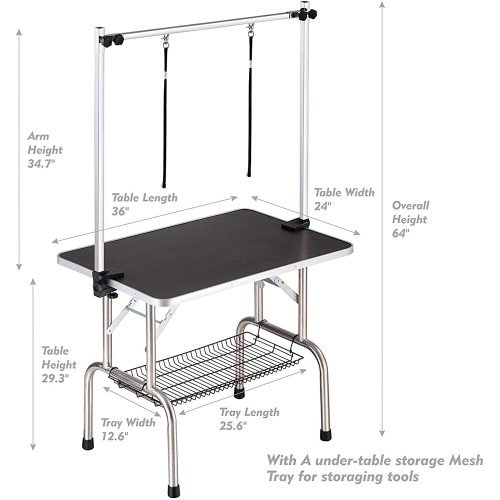 36" Professional Dog Pet Grooming Table Adjustable - Image 2