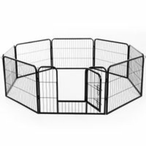 PawHut DIY 8 Panel Heavy Duty Powder Coated Metal Dog Pet Playpen - Image 5