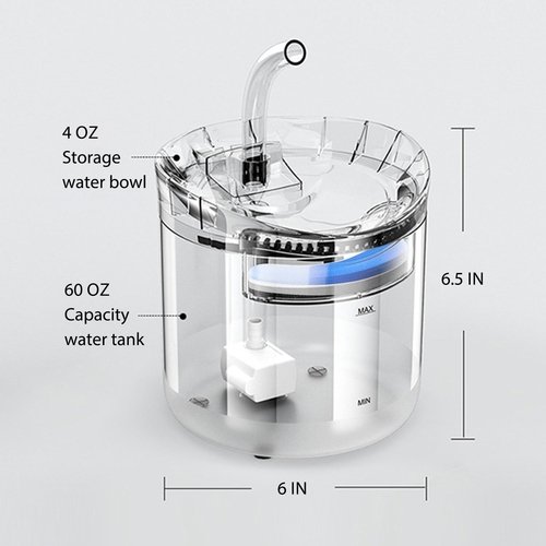 68 fl oz  Large Capacity Automatic  Pet Water Fountain with 2 Modes - Image 2