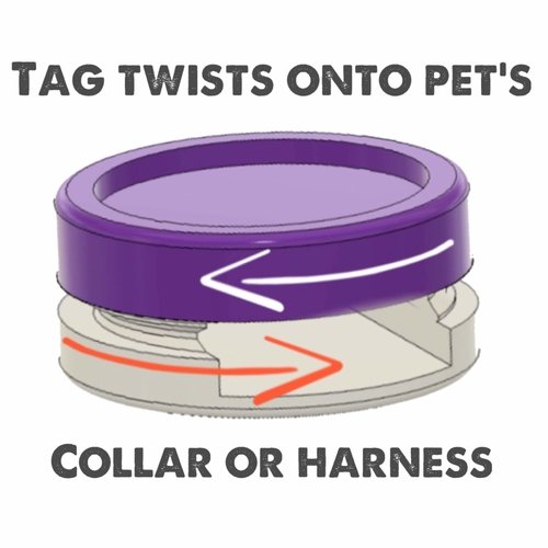 Bowie Ziggy Stardust Tag- Silent, Eco-Friendly, Ringless ID Tag - Image 5