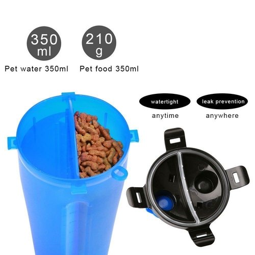 2 in 1 Dog Drinking Water Bottle with Bowls - Image 3