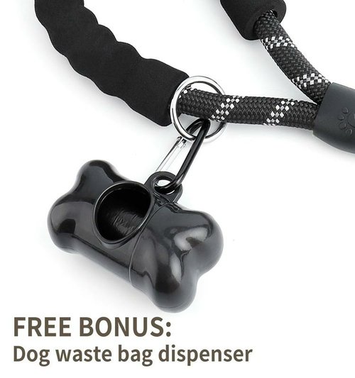 5 FT Leash With Comfortable Padded Handle and Reflective Threads - Image 2
